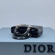 Dior D-Joy Bag In Black 22.5×12×5.5cm - 2