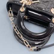 Dior D-Joy Bag In Black 22.5×12×5.5cm - 5