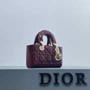 Dior D-Joy Bag In Red 16×10×5.5cm - 5