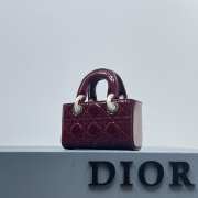 Dior D-Joy Bag In Red 16×10×5.5cm - 4