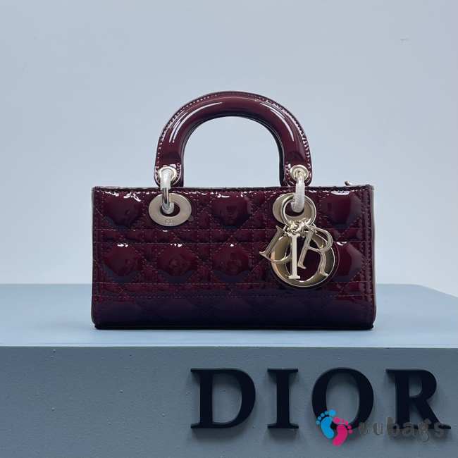 Dior D-Joy Bag In Red 22.5×12×5.5cm - 1