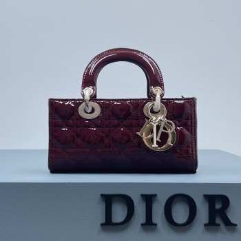 Dior D-Joy Bag In Red 22.5×12×5.5cm