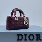 Dior D-Joy Bag In Red 22.5×12×5.5cm - 2