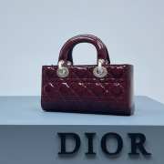 Dior D-Joy Bag In Red 22.5×12×5.5cm - 4