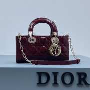 Dior D-Joy Bag In Red 22.5×12×5.5cm - 5