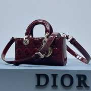 Dior D-Joy Bag In Red 22.5×12×5.5cm - 6