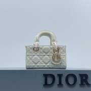 Dior D-Joy Bag In White 16×10×5.5cm - 1