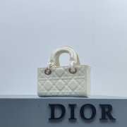 Dior D-Joy Bag In White 16×10×5.5cm - 6