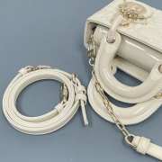 Dior D-Joy Bag In White 16×10×5.5cm - 2