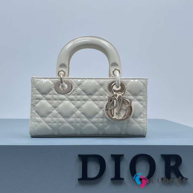 Dior D-Joy Bag In White 22.5×12×5.5cm - 1