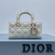 Dior D-Joy Bag In White 22.5×12×5.5cm - 1