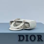 Dior D-Joy Bag In White 22.5×12×5.5cm - 6