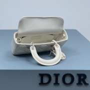 Dior D-Joy Bag In White 22.5×12×5.5cm - 4