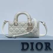 Dior D-Joy Bag In White 22.5×12×5.5cm - 3