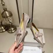 Jimmy Choo Gala Ballet Beige Diamond Glitter Fabric Flats - 4