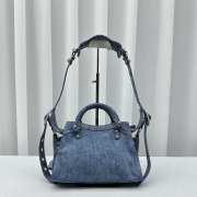 Balenciaga Neo Cagole City XS Blue Denim Bag 26x10x17cm - 4