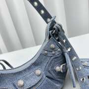 Balenciaga Neo Cagole City XS Blue Denim Bag 26x16x9.9cm - 3