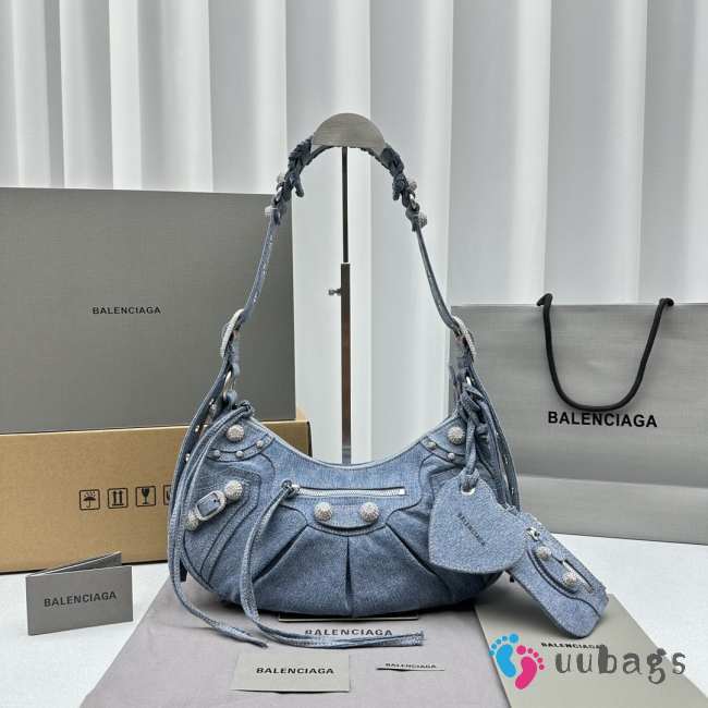 Balenciaga Neo Cagole City Blue Denim Bag 33x16x8.4cm - 1