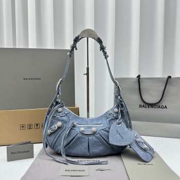 Balenciaga Neo Cagole City Blue Denim Bag 33x16x8.4cm