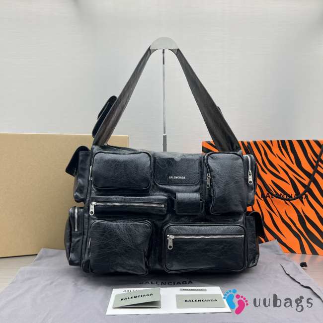 Balenciaga Superbusy Large Sling Bag In Black 37.5x28x14.5cm - 1