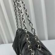 Balenciaga Monanco Small Chain bag with silver hardware in black - 3