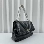 Balenciaga Monanco Small Chain bag with silver hardware in black - 2