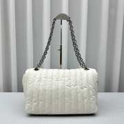 Balenciaga Monanco Small Chain bag with silver hardware in white - 3