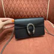 Gucci dionysus super mini leather bag 476432 black 16.5cm - 1