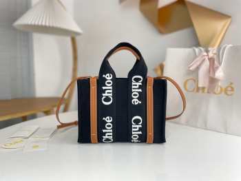 Chloe Woody Family Bag In Black 26.5x20x8cm