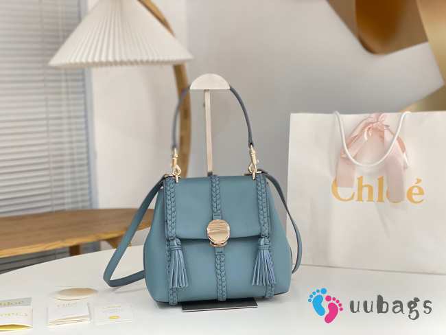 Chloe Penelope Mini Bag In Blue 22x14x9cm - 1