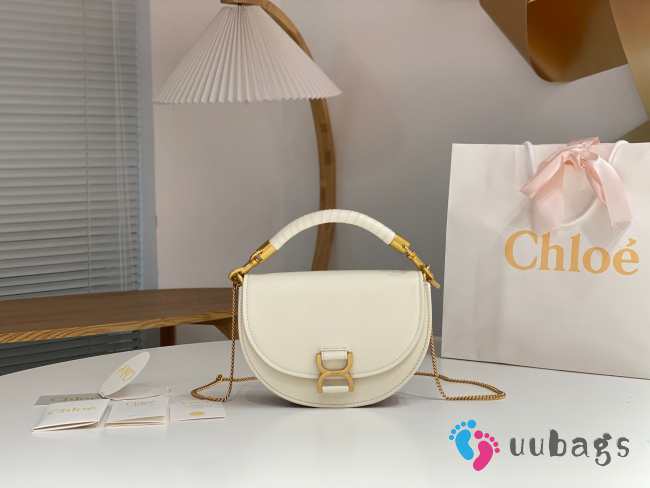 Chloe Marcie 23 Bag In White 22.5x15.5x7cm - 1