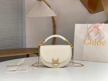 Chloe Marcie 23 Bag In White 22.5x15.5x7cm