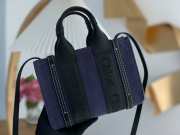 Chloe Woody Family Bag In Navy Blue 26.5x20x8cm - 4