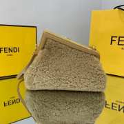 Fendi the first bag Lambswool beige 26x9.5x18cm - 6