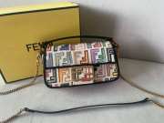 Fendi iconic baguette FF embossed pattern bag 20x13x5cm - 1