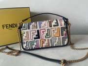 Fendi iconic baguette FF embossed pattern bag 20x13x5cm - 3