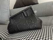 Fendi first lambskin bag in black 26x9x18cm - 1