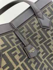 Fendi Origami Large Brown FF jacquard fabric bag 32.5x27.5x32.5cm - 6