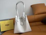 Fendi Origami Large White FF ​​jacquard fabric bag 27x15x27cm - 1