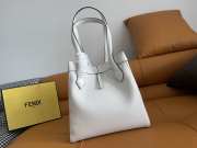 Fendi Origami Large White FF ​​jacquard fabric bag 27x15x27cm - 5