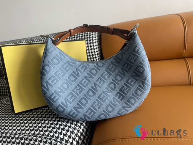 Fendi denim graphy hobo bag 29x24.5x10cm - 1