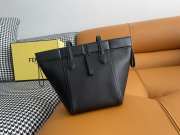 Fendi Origami Large Black FF jacquard fabric bag 15x15x18.5cm - 4