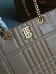 Burberry Quilted Leather Lola Beige Shopper Bag 36x10x30cm - 2