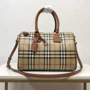 Burberry Women Mini Bowling Check Top Handle Bag 30×15×21cm - 1