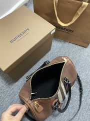 Burberry Brown Mini Bowling Check Top Handle Bag 30×15×21cm - 6