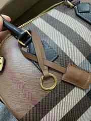 Burberry Brown Mini Bowling Check Top Handle Bag 30×15×21cm - 3