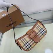 Burberry Sling Vintage Brown Checkered Shoulder Bag 26x6x12cm - 3