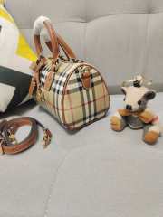 Burberry Brown Vintage Check Bowling Bag 18.5x11x12cm - 4