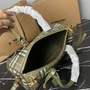 Burberry Green Mini Bowling Check Top Handle Bag 30×15×21cm - 3