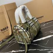 Burberry Green Vintage Check Bowling Bag 18.5x11x12cm - 5